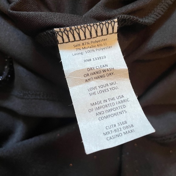 NWT Show Me Your MuMu Shimmery Black Dress - Picture 6 of 14